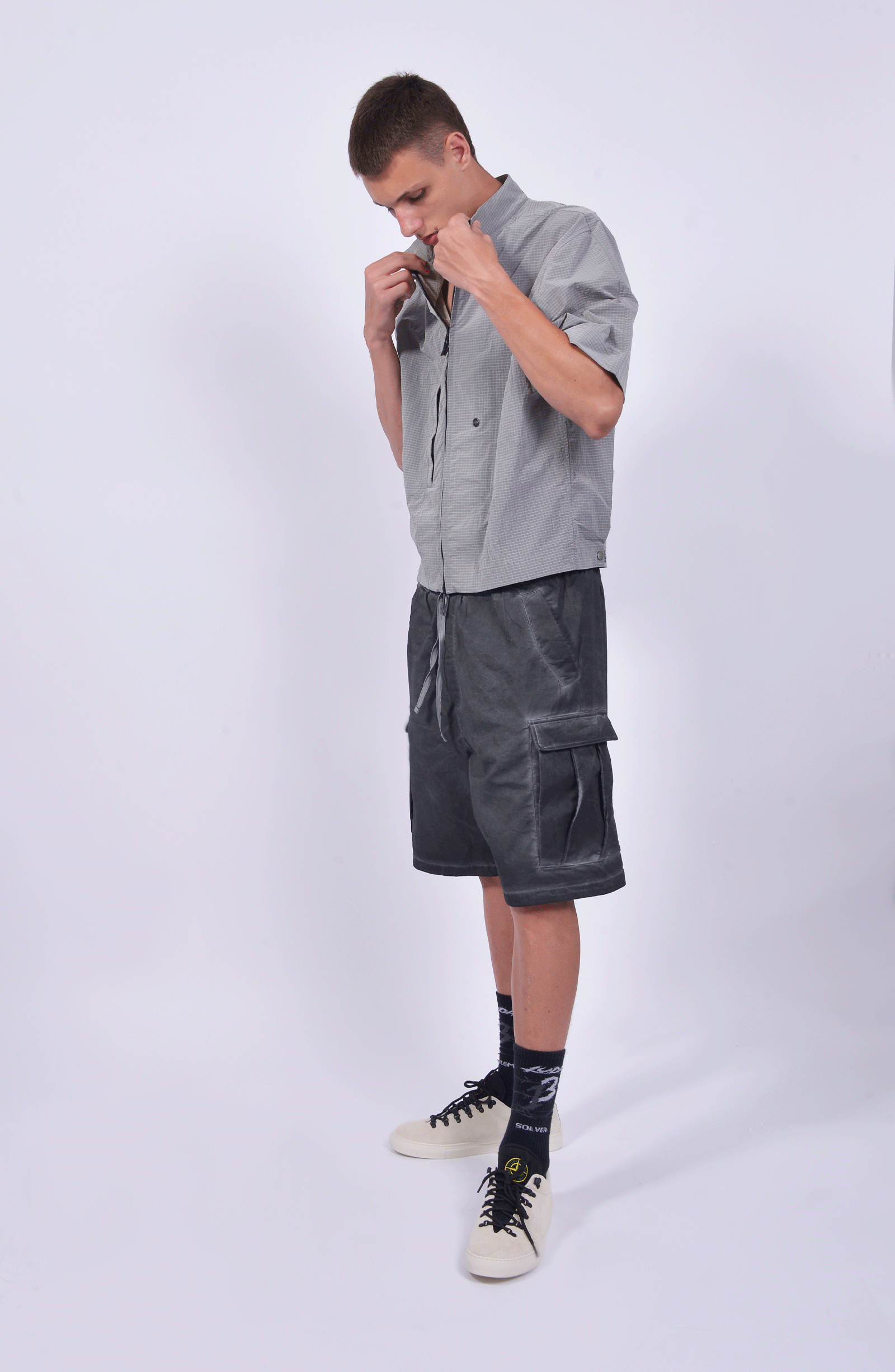 Luda - Short Sleeve Overshirt - Grey
