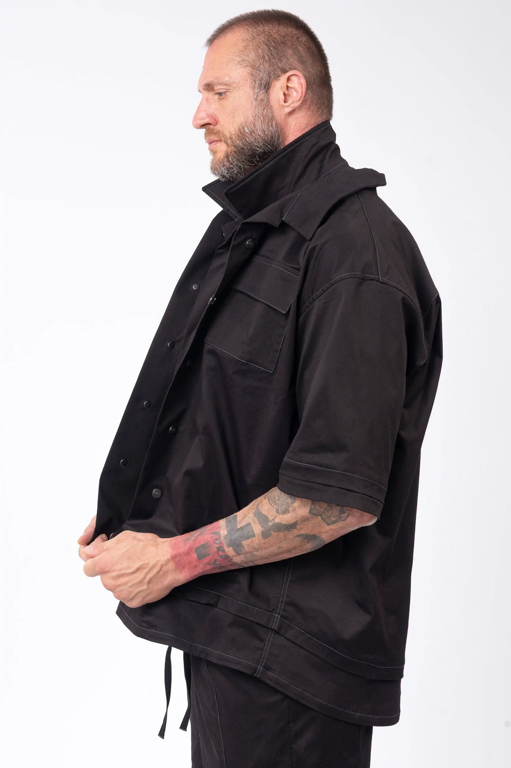 Luda - Double Black Oversized Shirt
