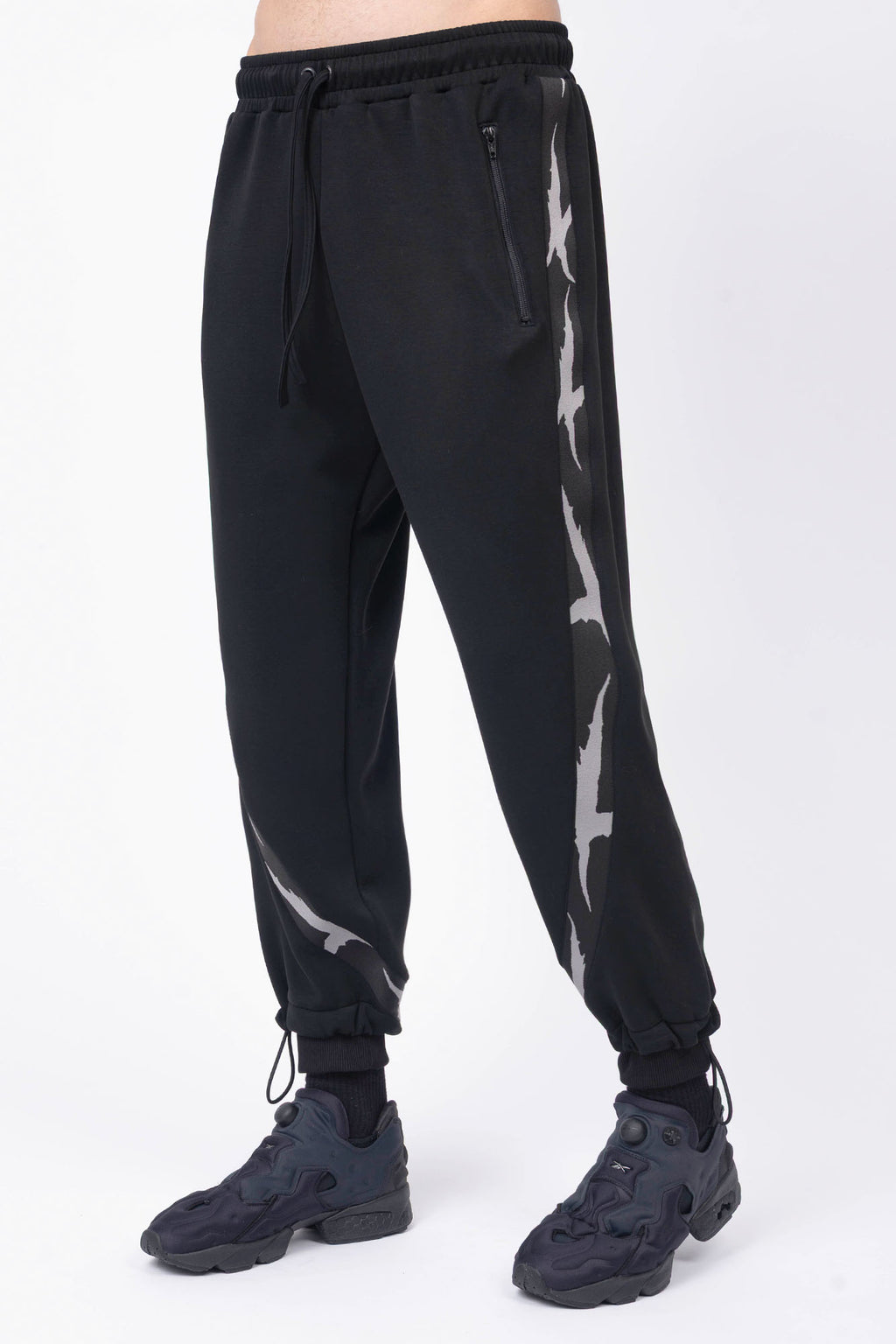 Luda - Elasticated Cuff Pants Black