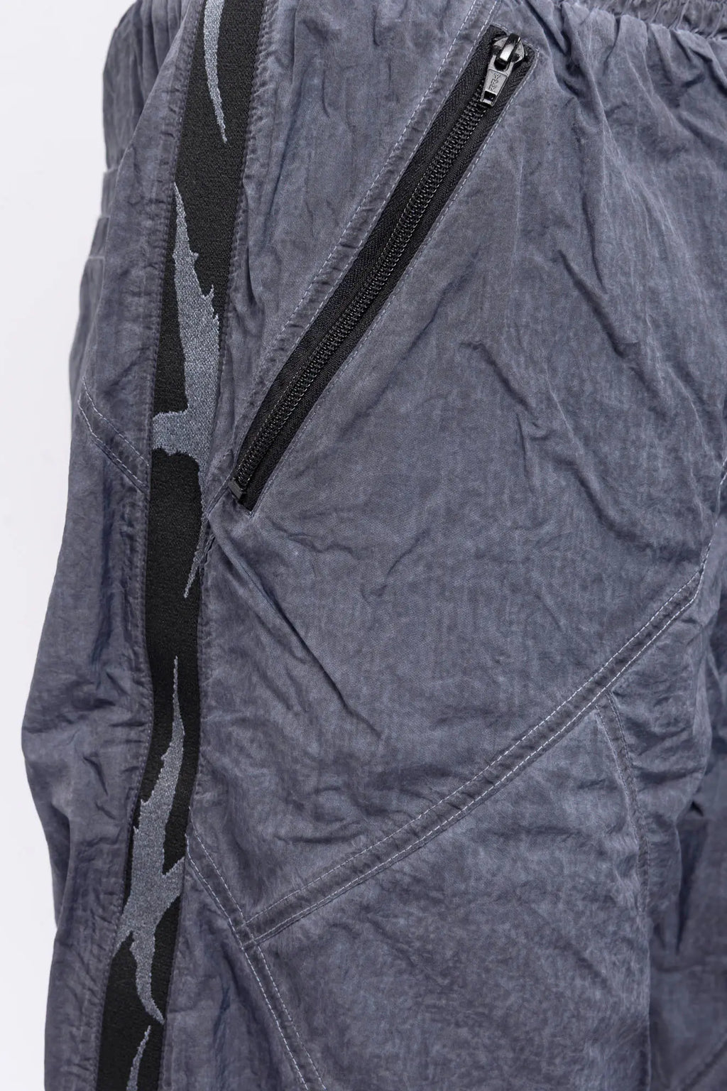 Luda - Grey Dyed Polyester Trousers