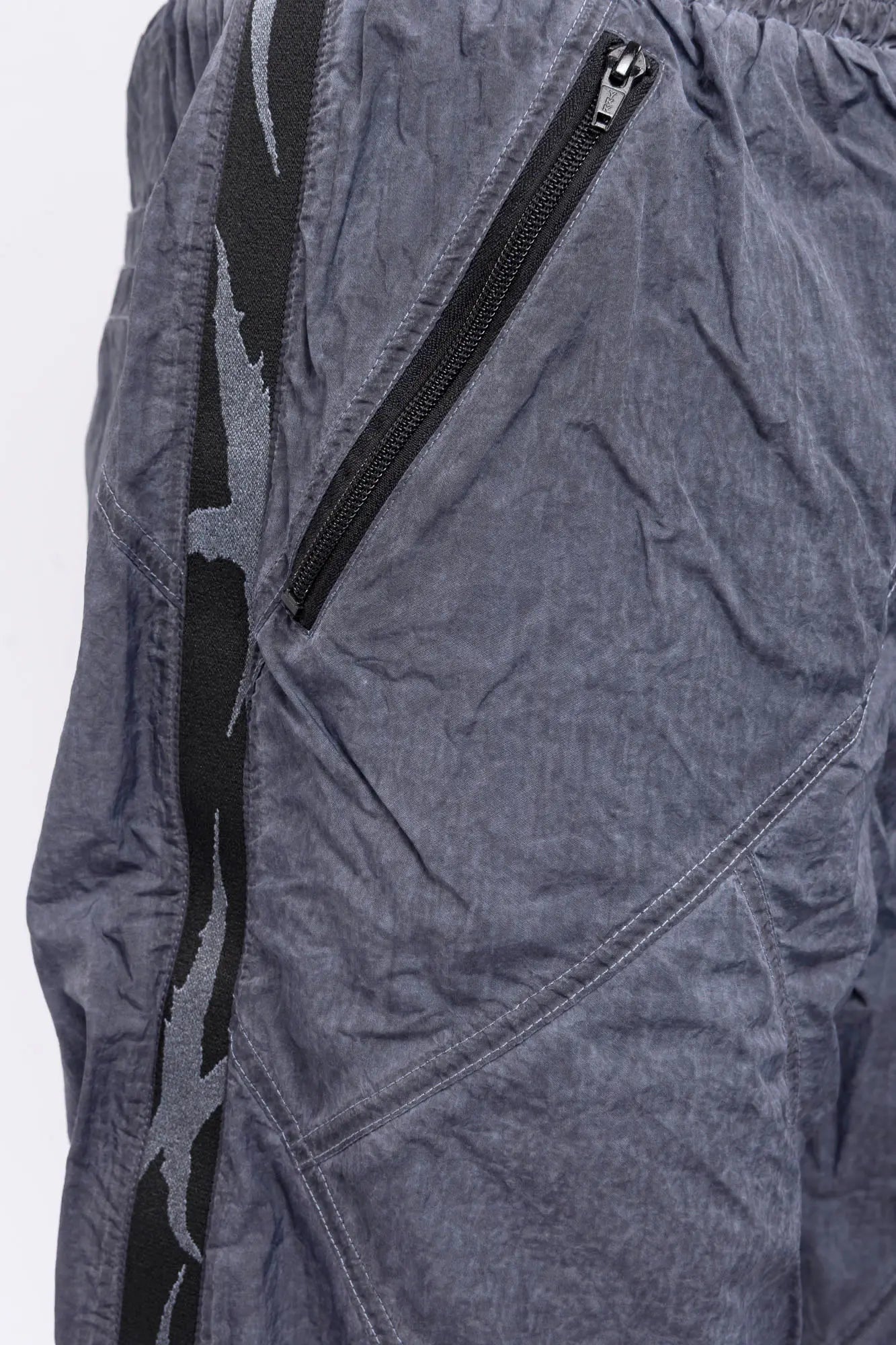 Luda - Grey Dyed Polyester Trousers