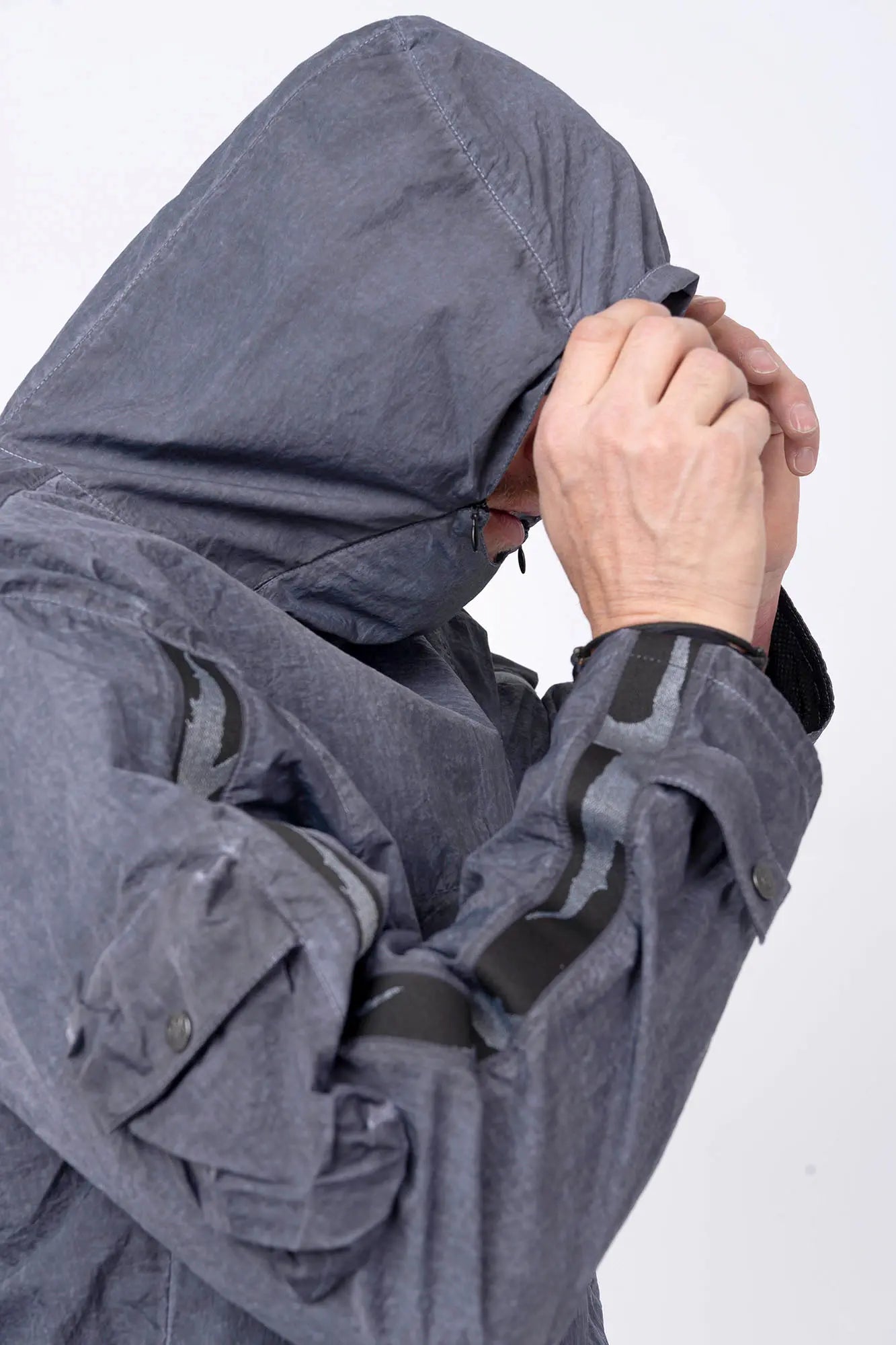 Luda - Grey Dyed Polyester Jacket
