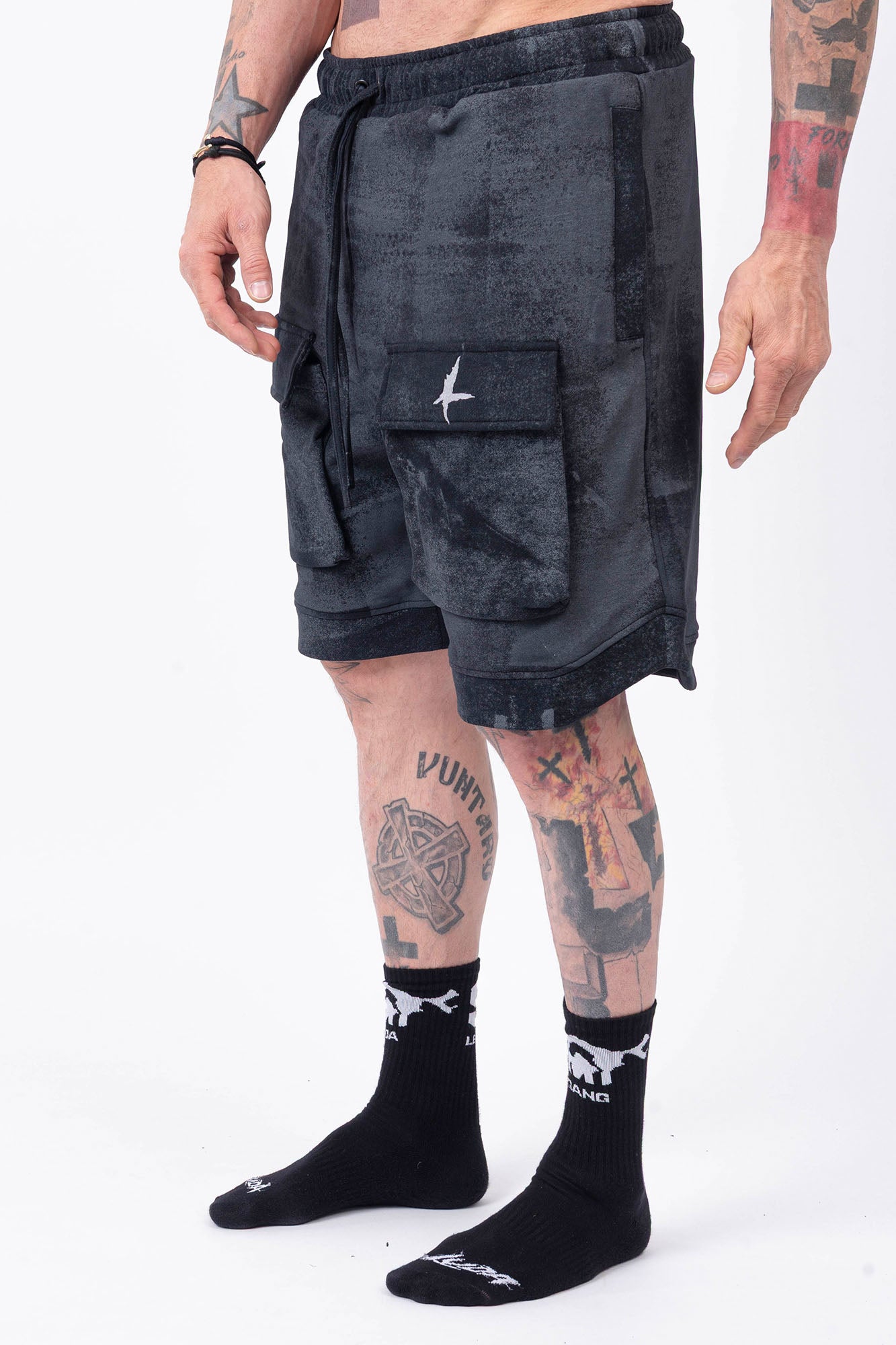 Luda - Grey Sprayed Cotton Shorts