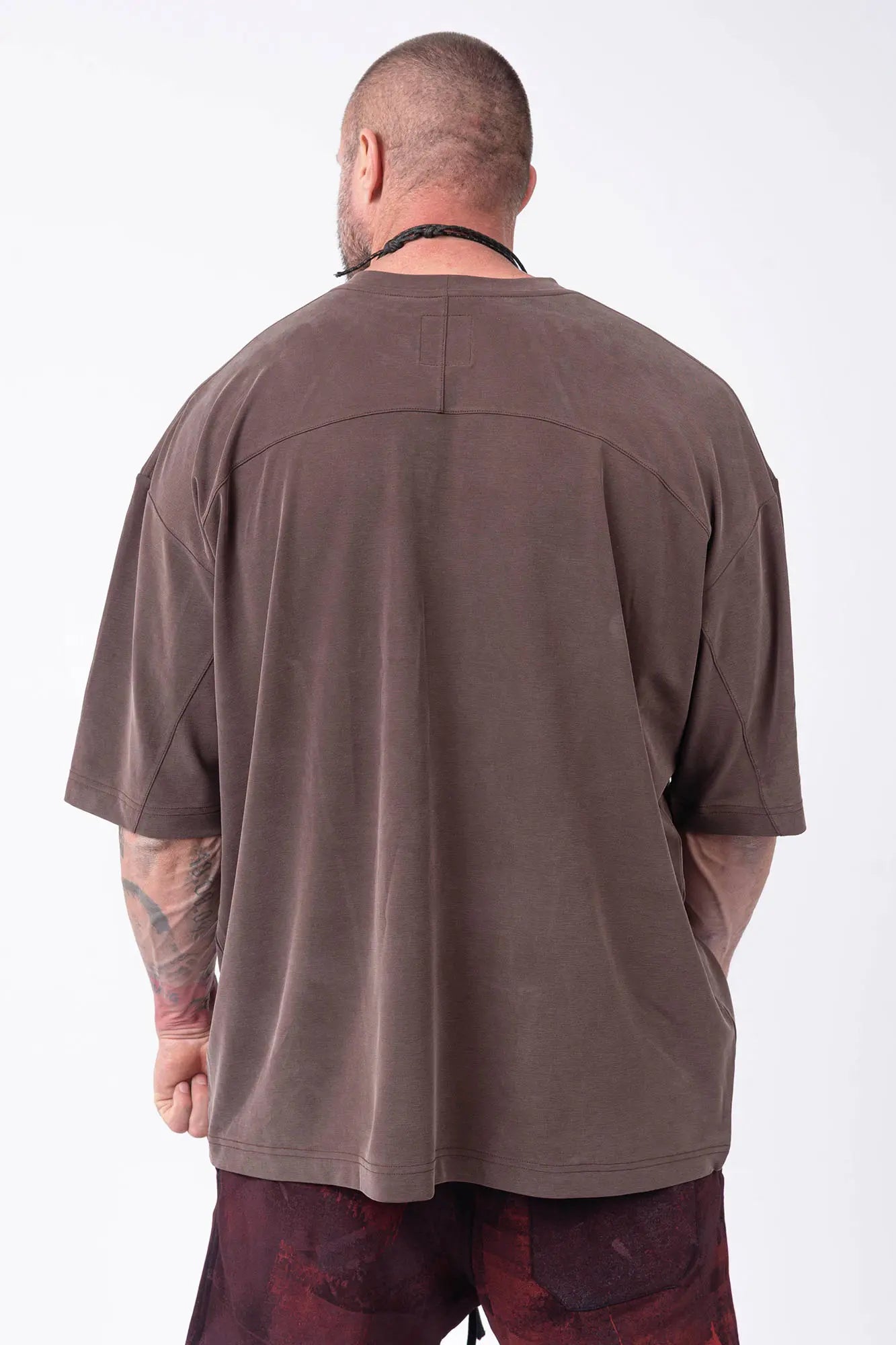 Luda - Embroidery Stretch T-Shirt Beige