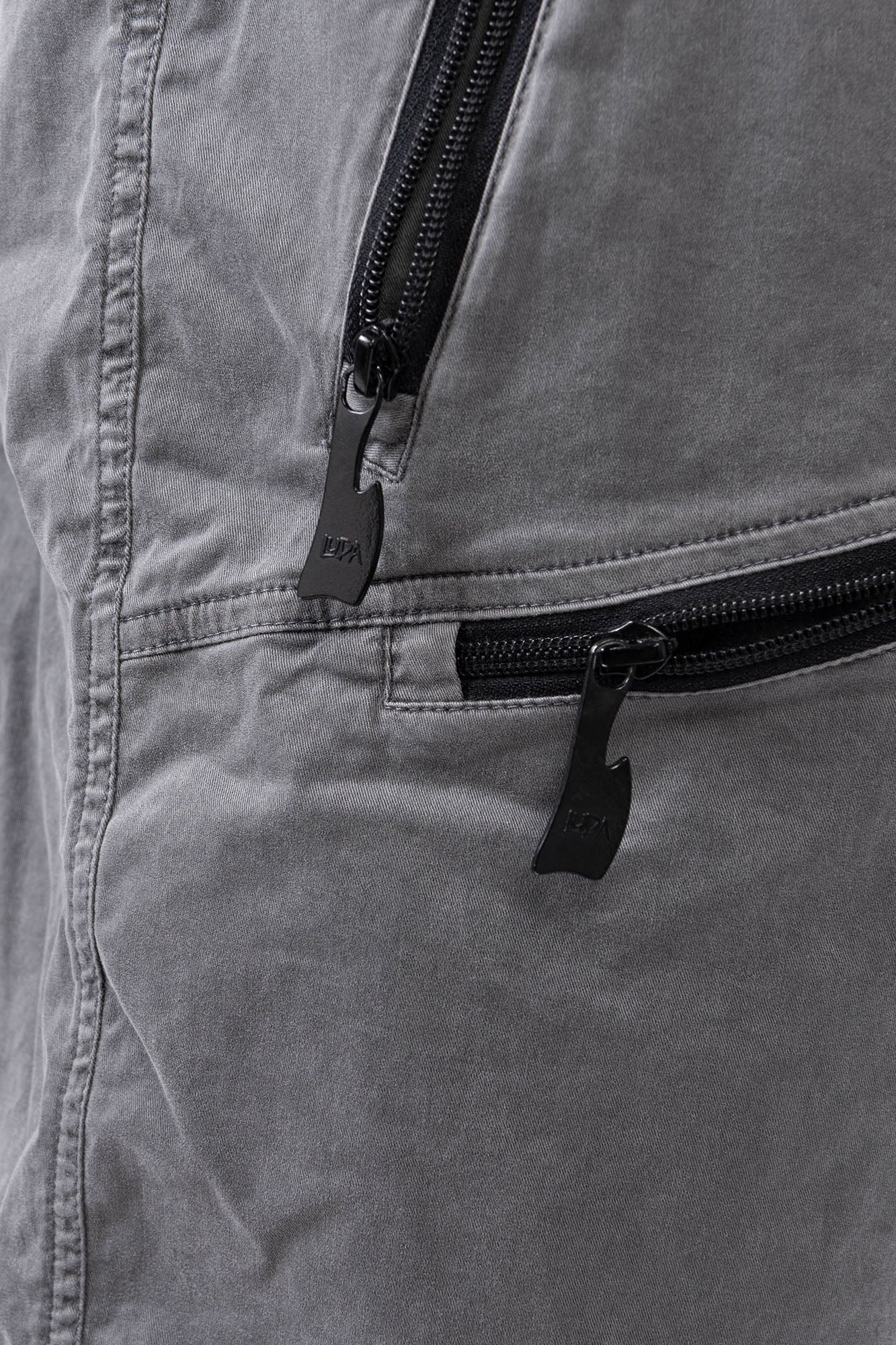 Luda - Triple Zipper Grey Shorts