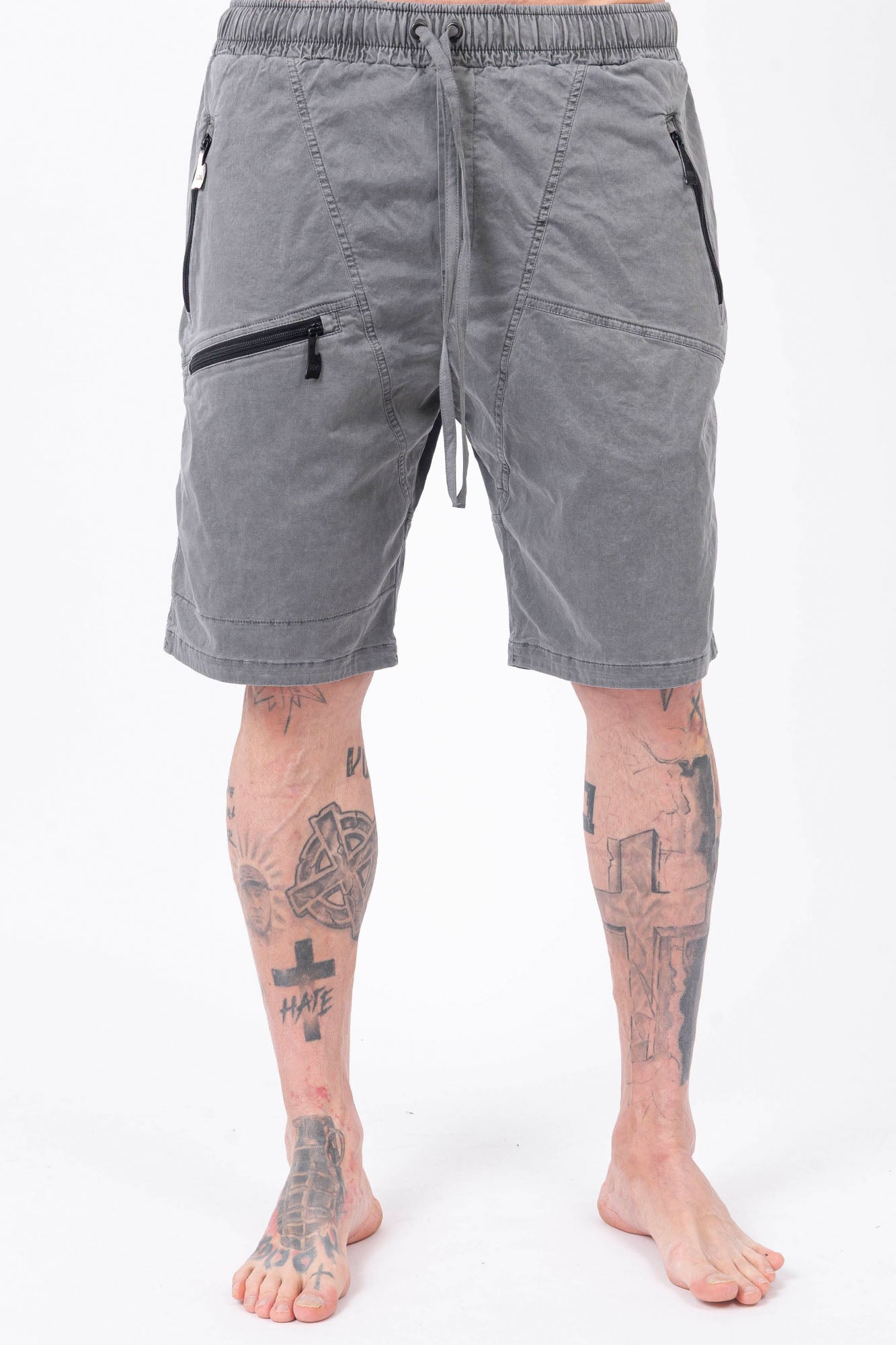 Luda - Triple Zipper Grey Shorts