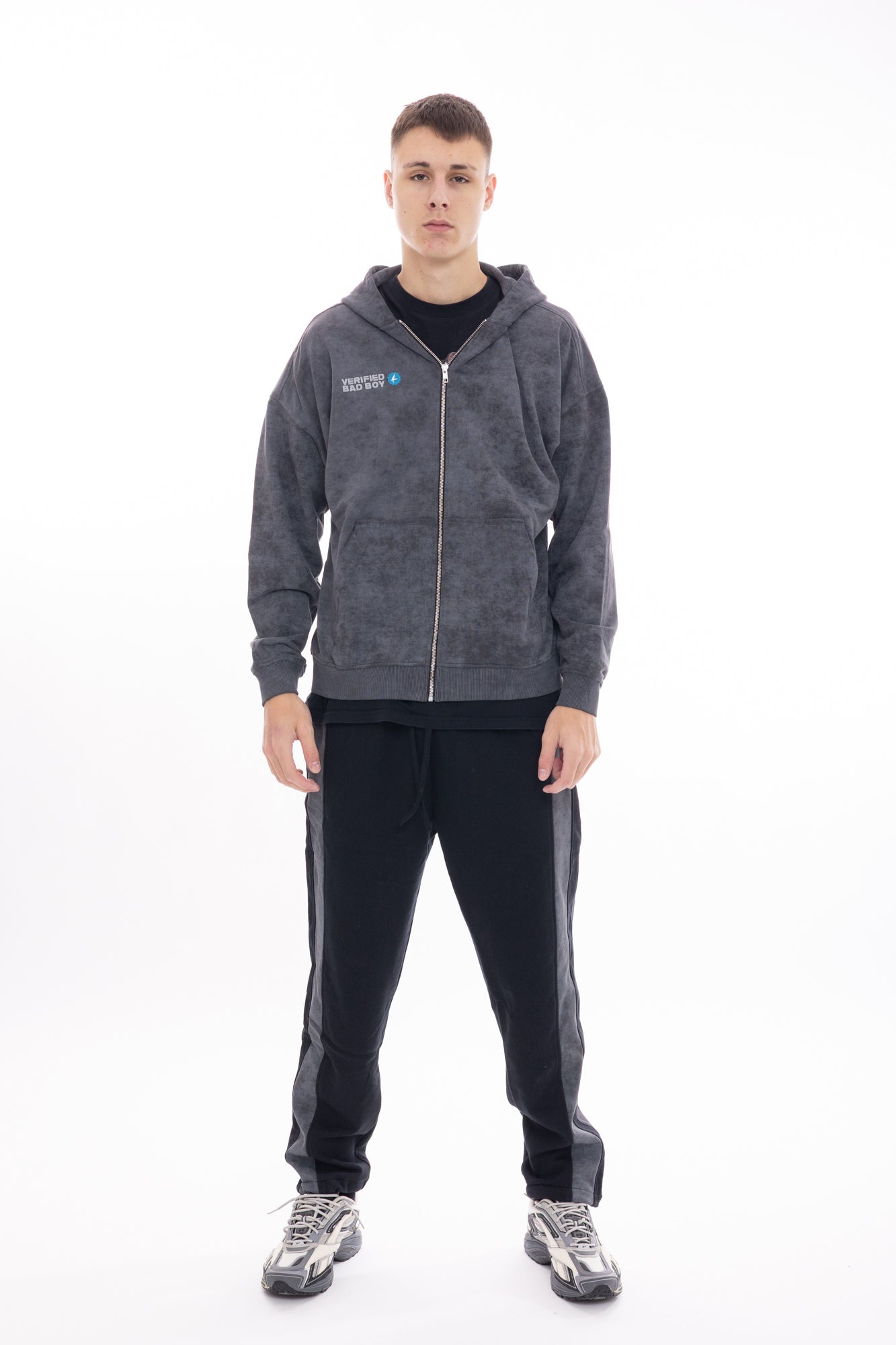 Luda - Grey Zipper Hoodie