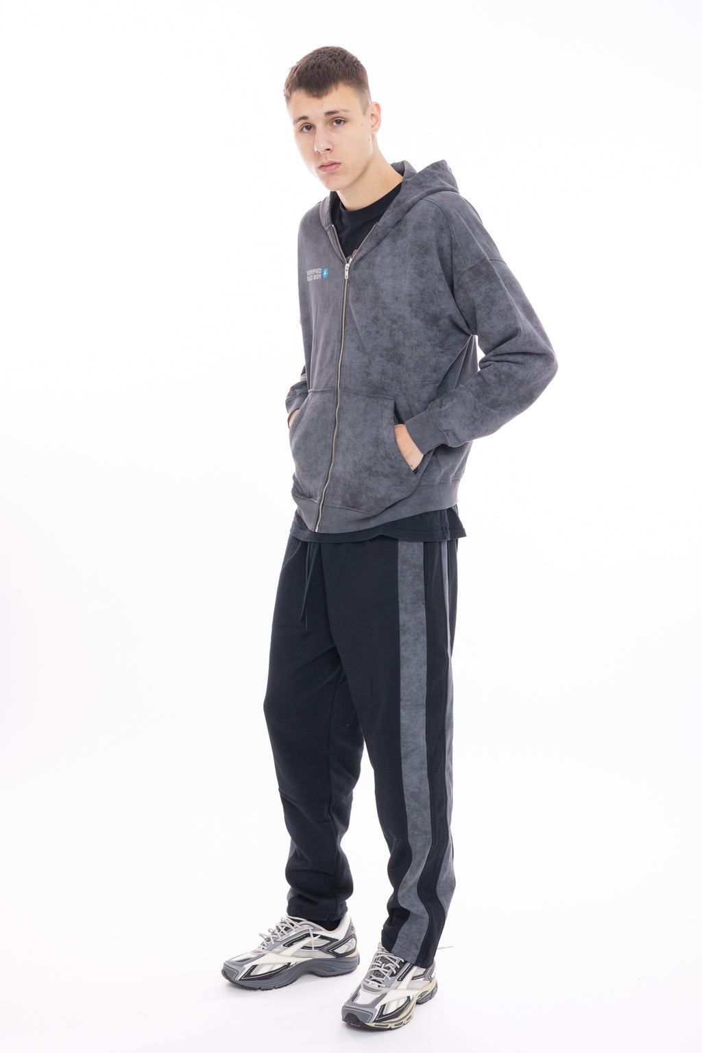 Luda - Grey Zipper Hoodie