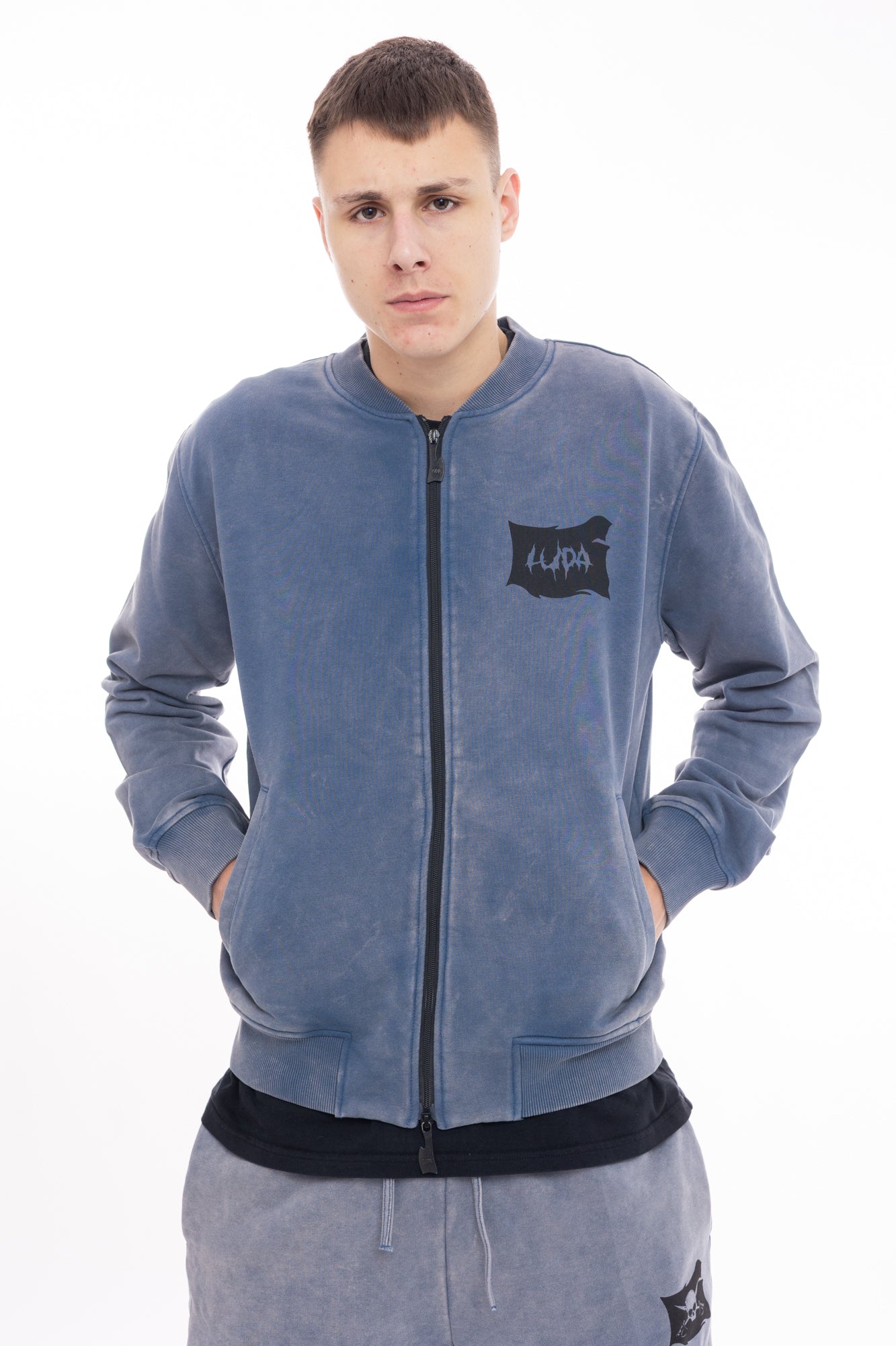 Luda - Pirate Flag Zipper Blouse