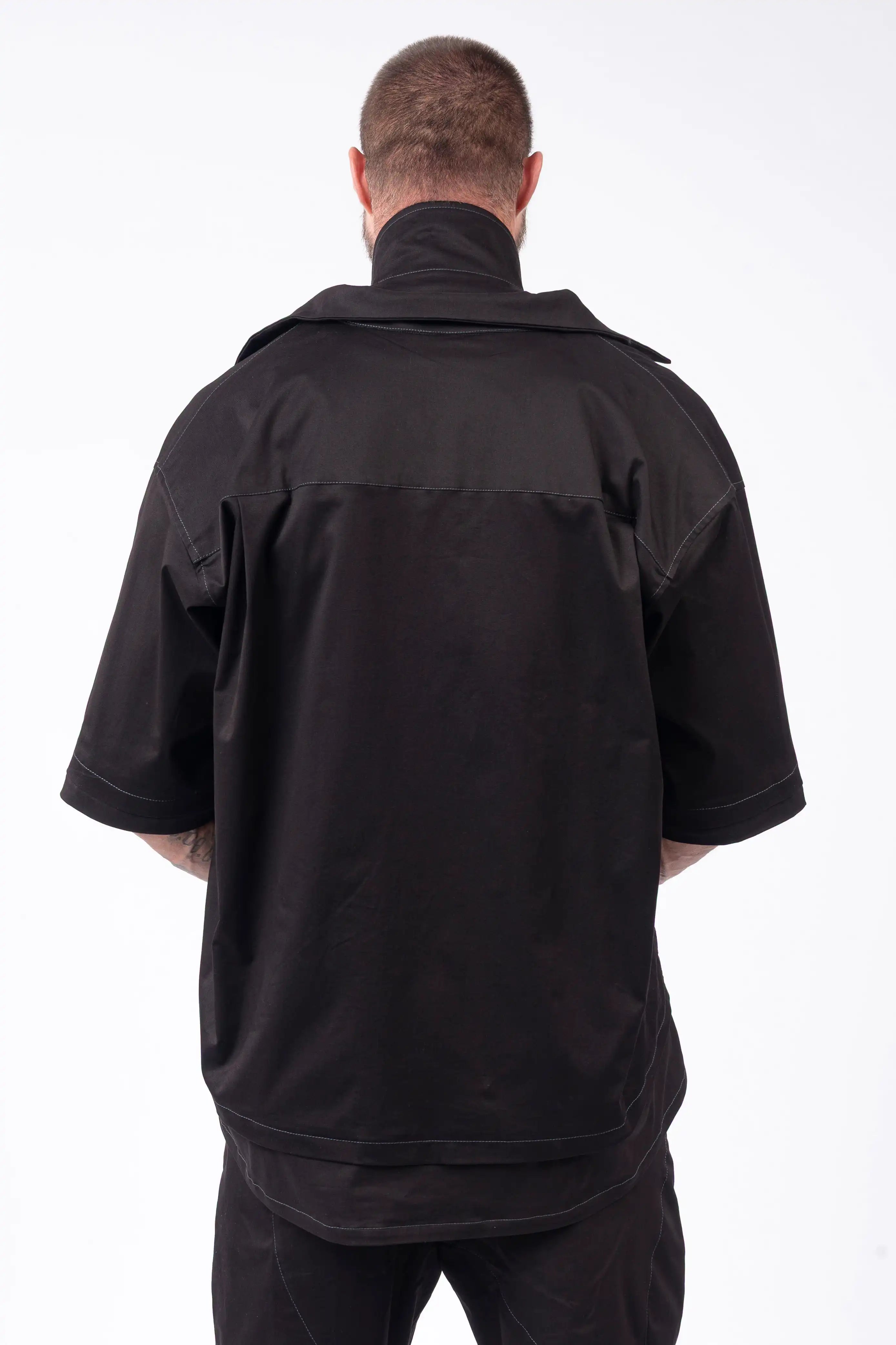 Luda - Oversized Double Black Shirt