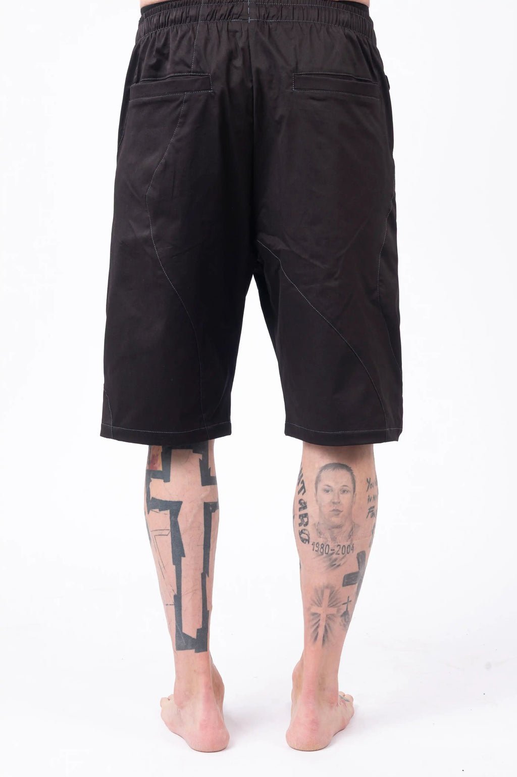 Luda - Asymetric All Black Shorts