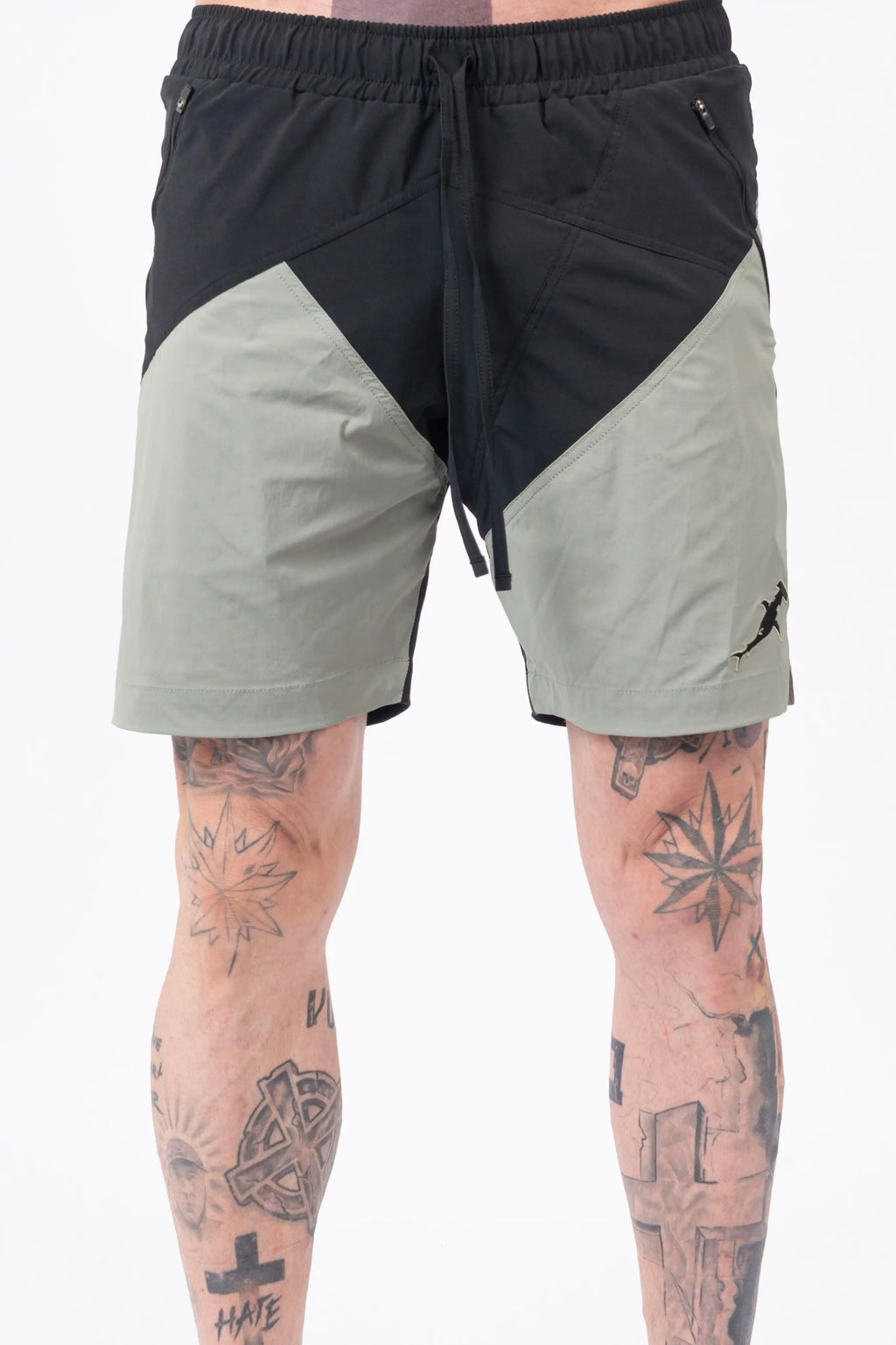 Luda - Black/Green Hammerhead Swim Shorts