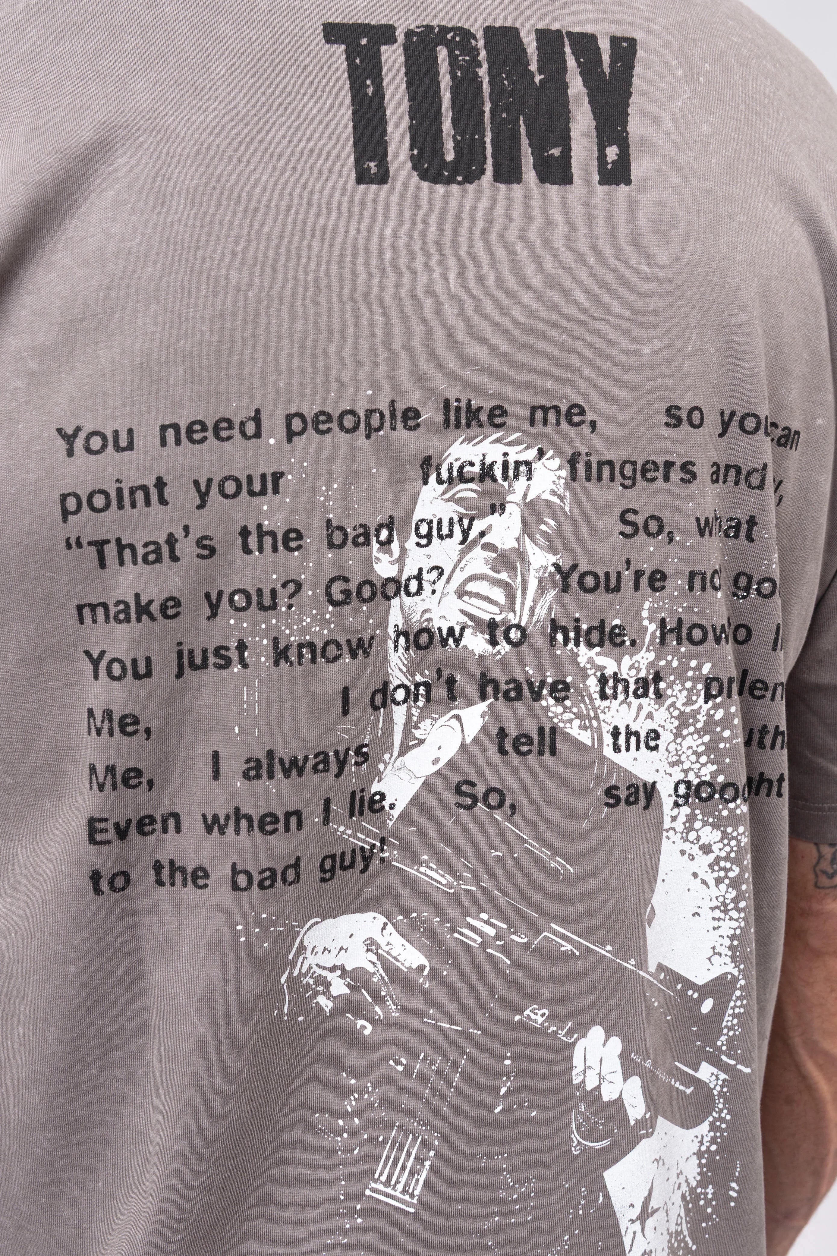 Luda - TONY Ash Grey T-Shirt
