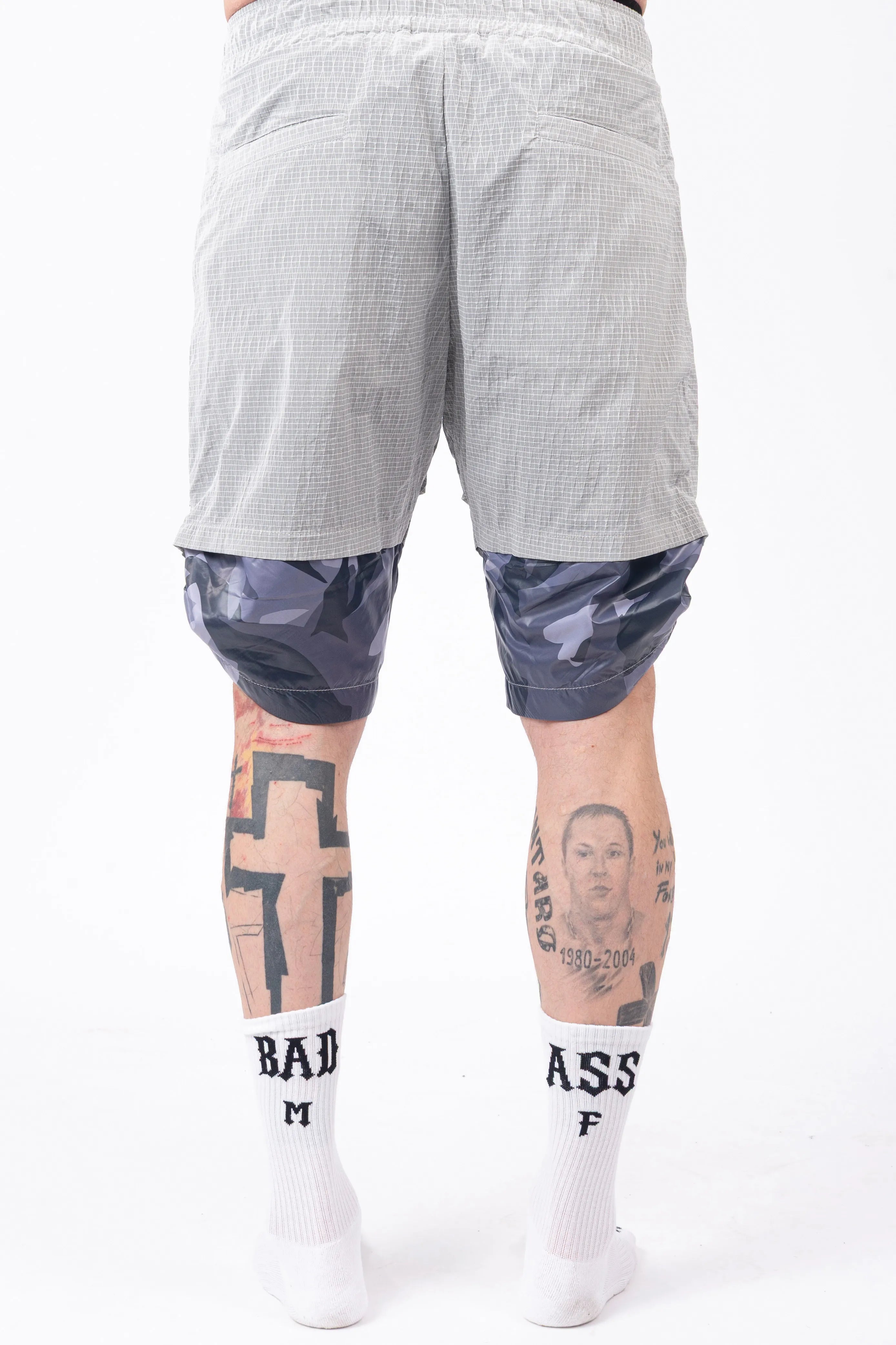 Luda - Snap Adjustable Grey/Camo Shorts