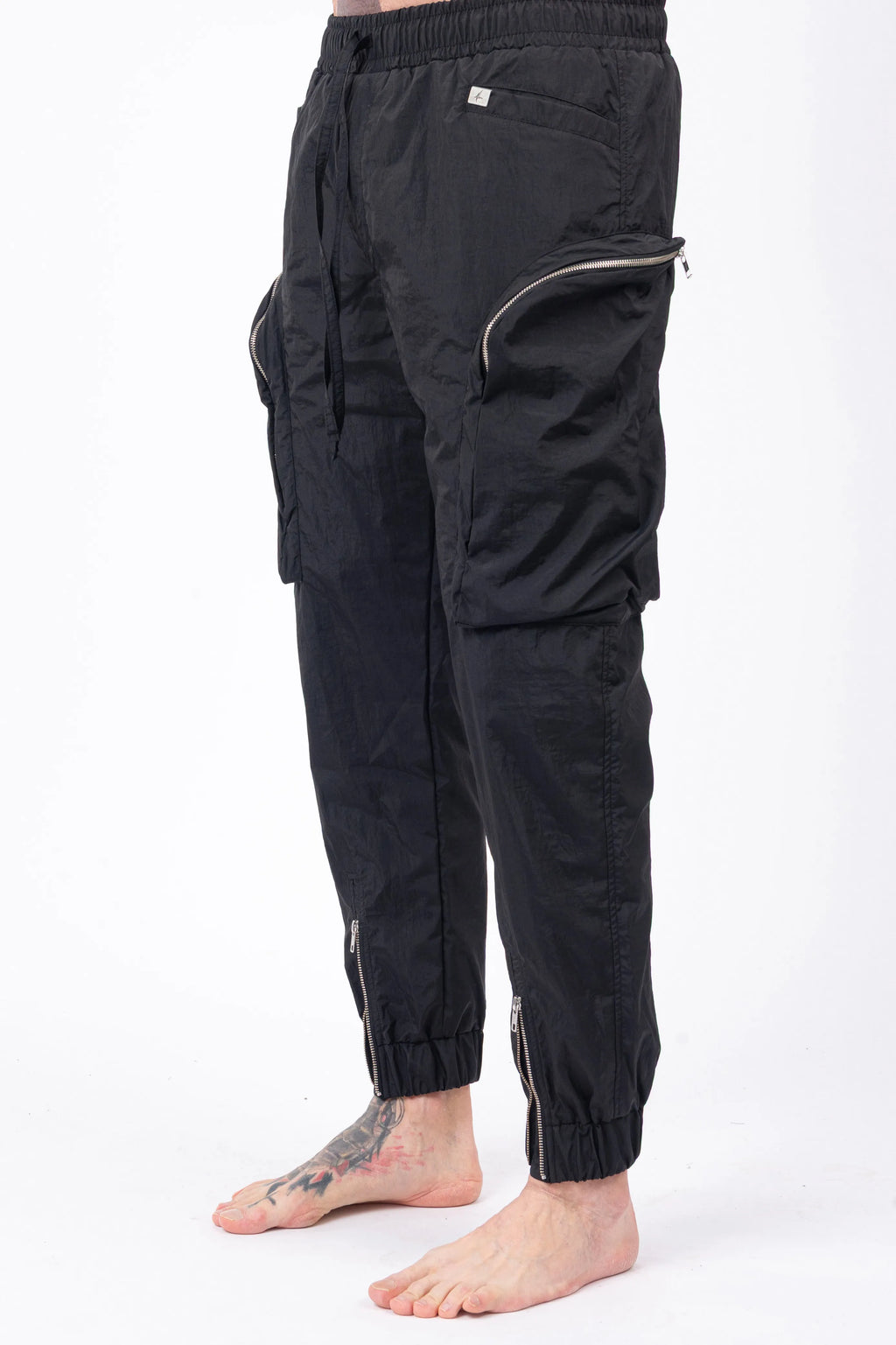 Luda - Metal Zipper Black Pants