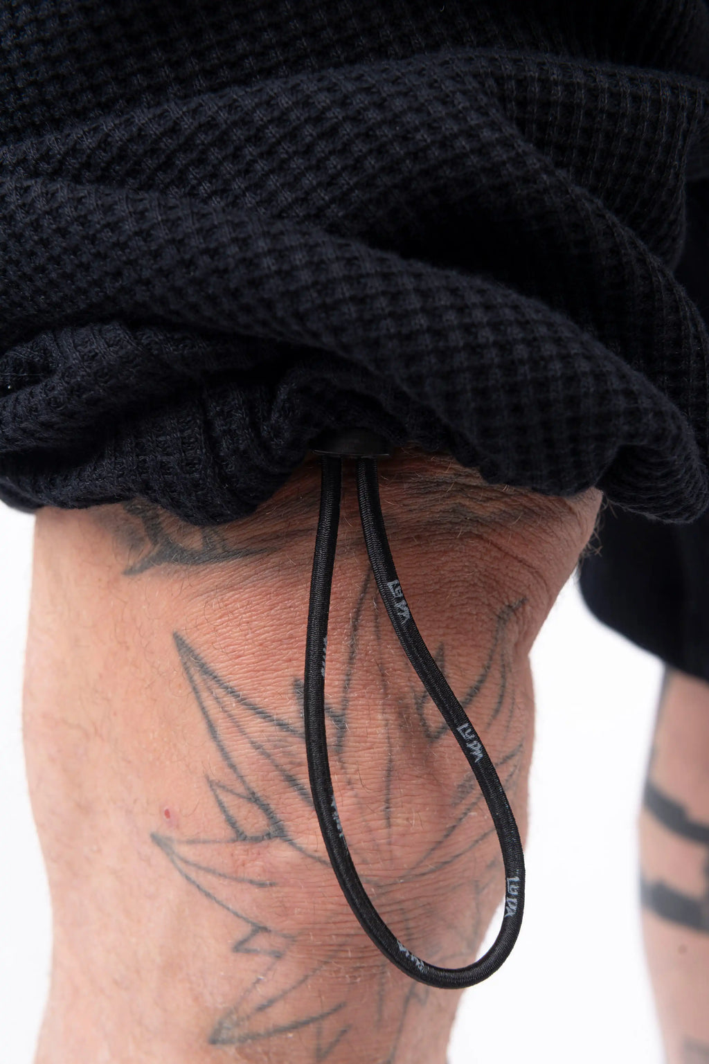 Luda - Elasticated Black & Grey Shorts