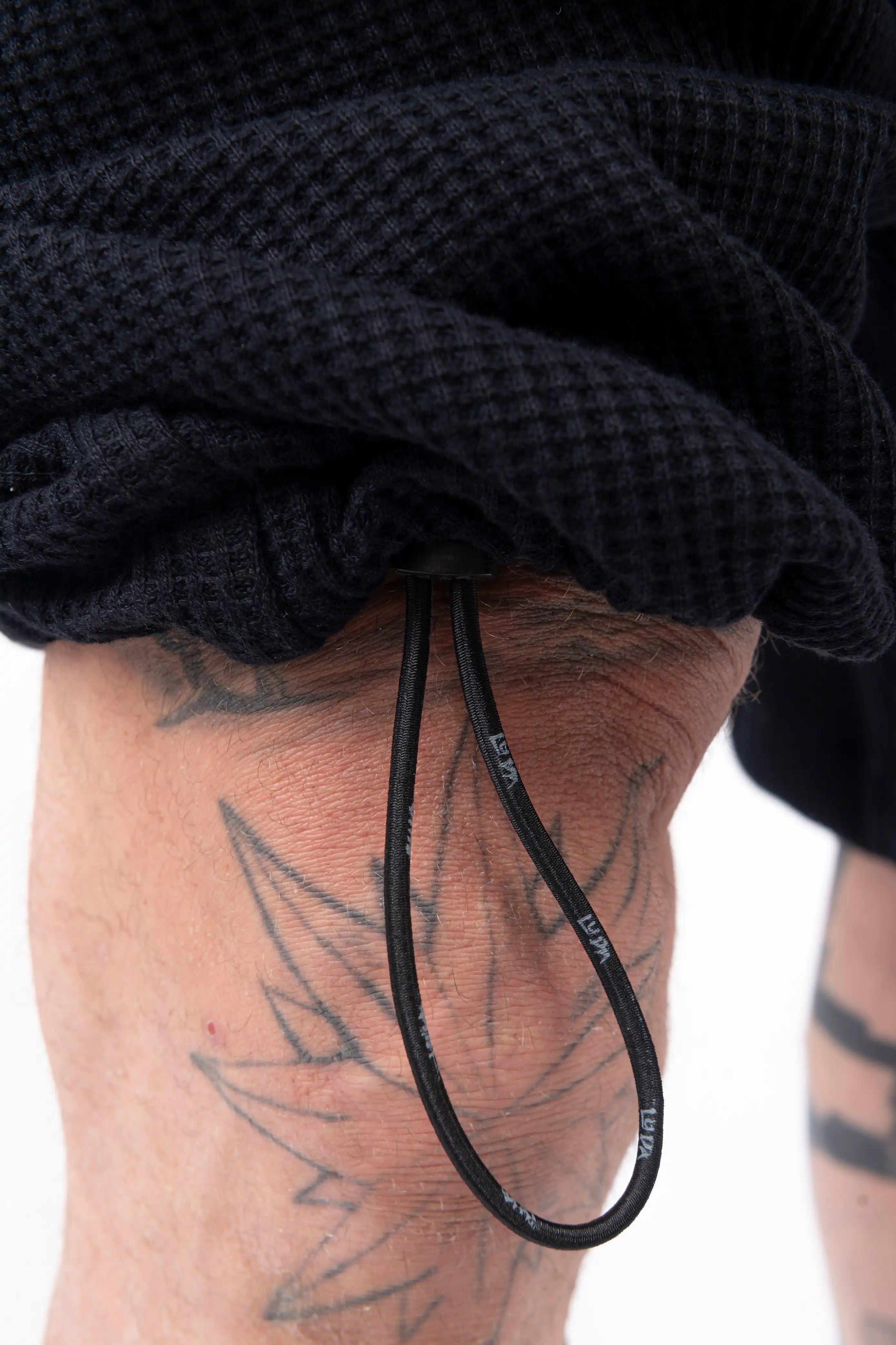Luda - Elasticated Black & Grey Shorts