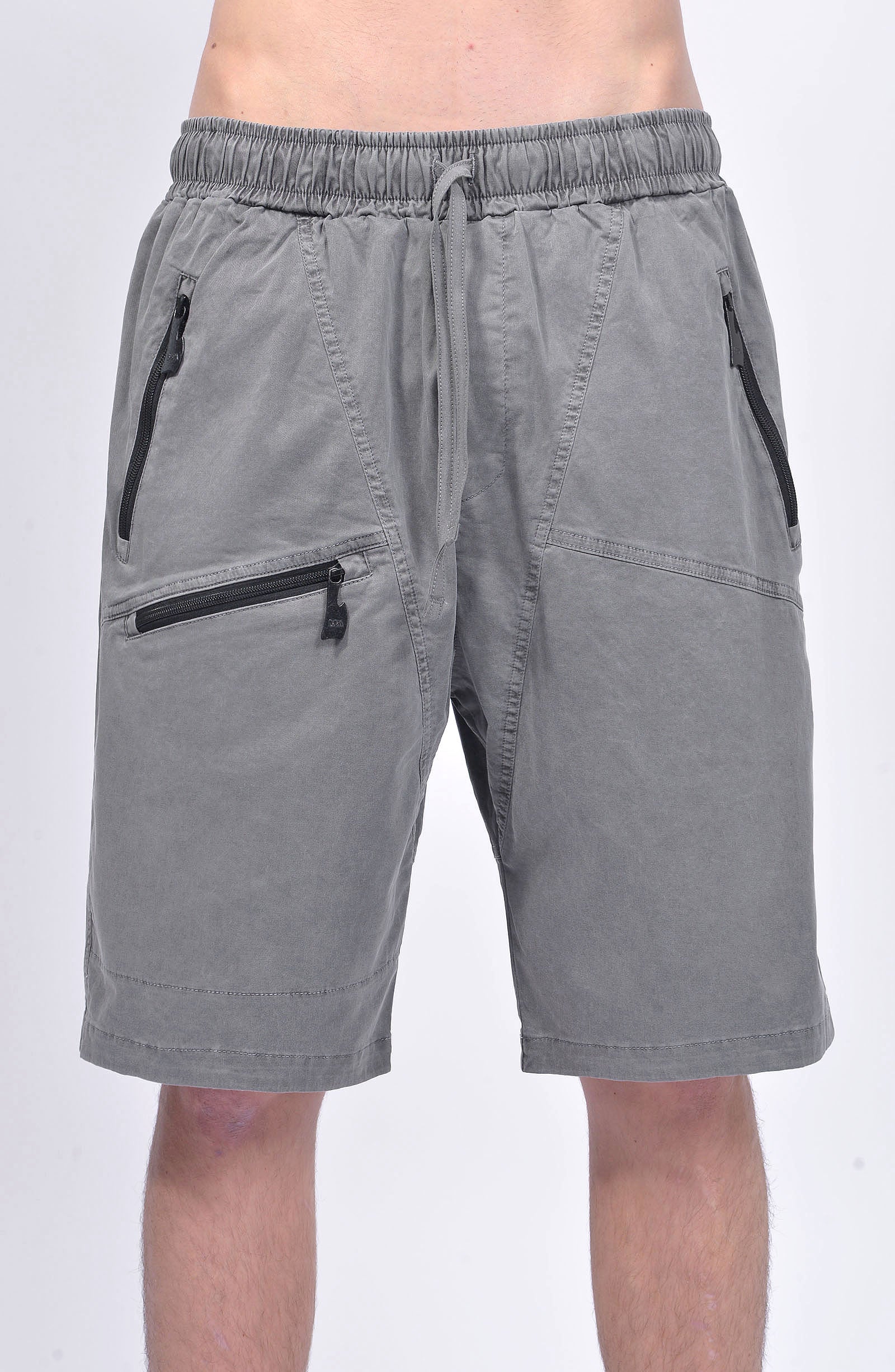 Luda - Triple Zipper Grey Shorts