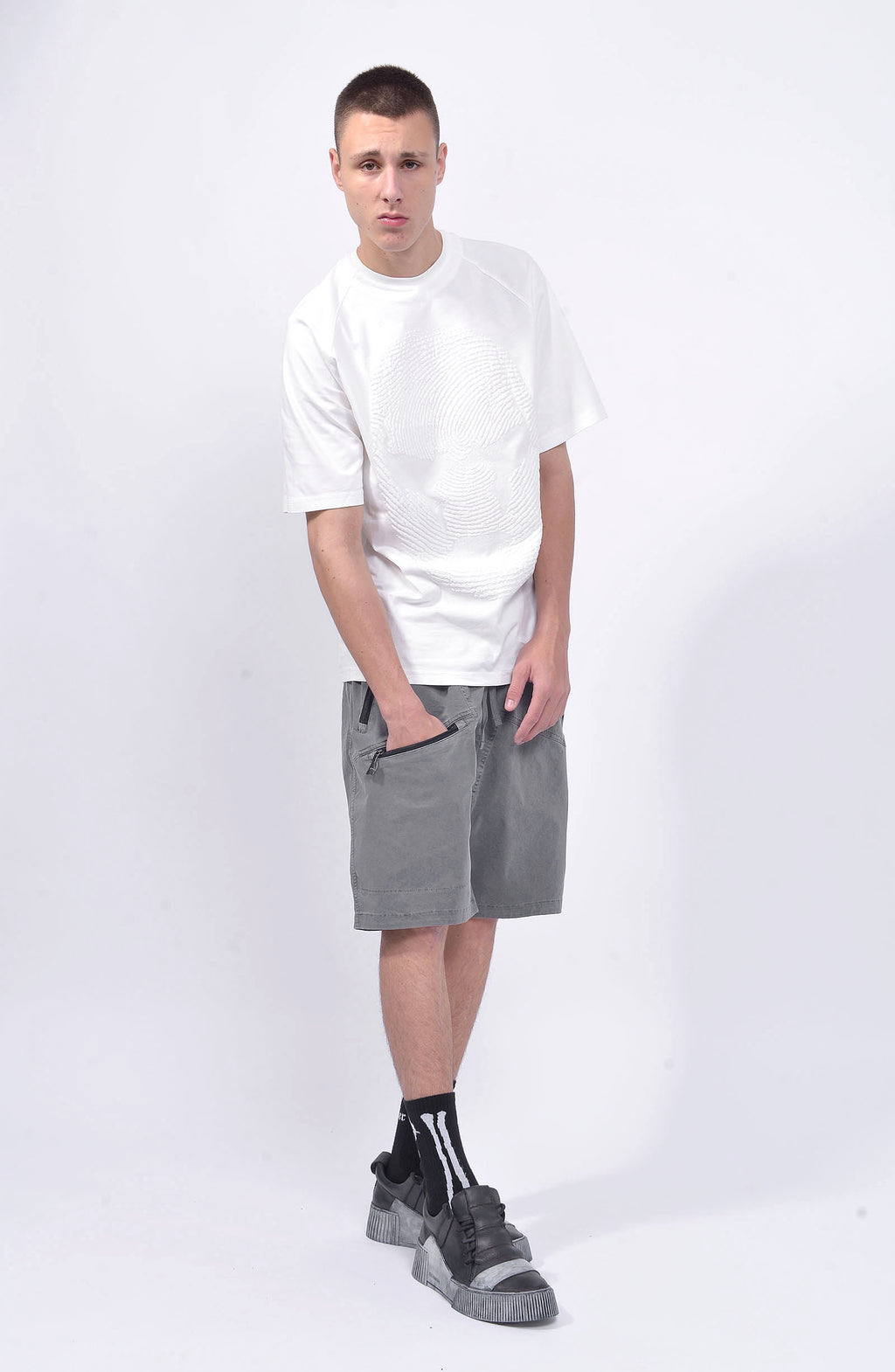 Luda - Triple Zipper Grey Shorts